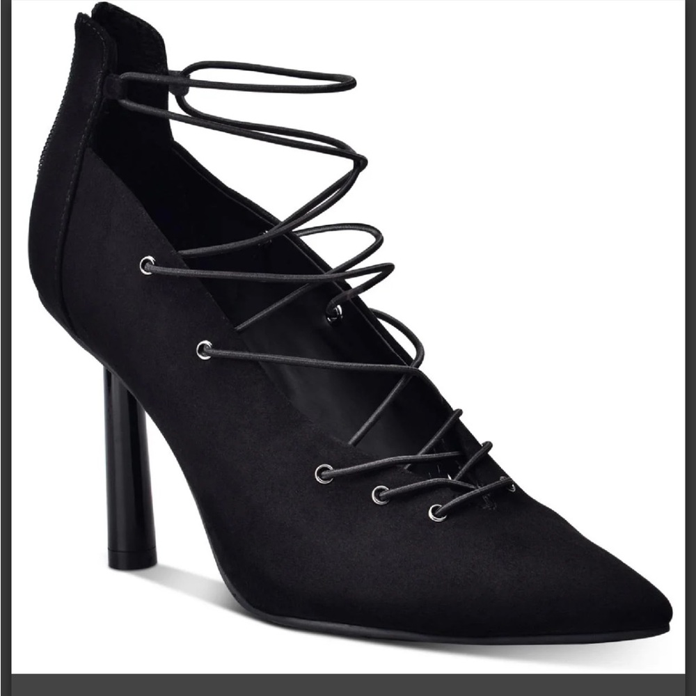Wild pair lace up zip-up heels